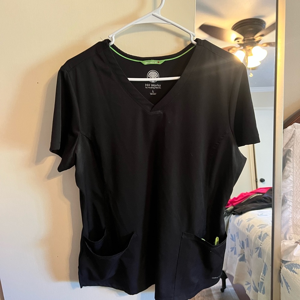 Healing Hands Black Scrubs Set